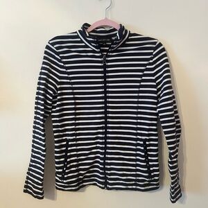 New York and Co Women's Striped Black and White Jacket